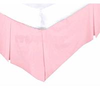 AR Easy Care Box Pleated Base Valence Sheets,Plain Dyed Poly cotton, Fit Over Base (KING, BABY PINK)