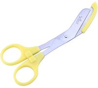 AR EMPORIUM Bandage Scissors with Round Tip Perfect for Veterinary, General and Home Use with Colored Safety Guard 5 -Colours (Yellow)