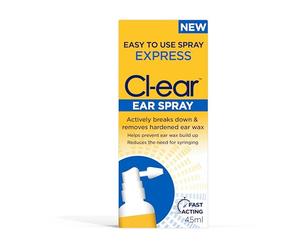 ar Express Ear Spray - Natural Ear Wax Removal - Softens Build-Up, Dissolves Earwax, Cleaning Solution for Clogged Ears - Suitable for Adults, Elderly, Children 3 yrs and up - 45ml