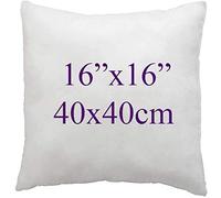 AR Hollow Fiber Cushion Pads New Wite Pads inner insert Stuffer Pllow, Square Cushion For Sofa bed & Couch in Hollow Fiber Filling Size 16"x16" (40cmx40cm)