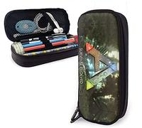 Ar-K Surv-Ival Evol-Ved Leather Pencil Case, Pen Case, Pencil Pouch with Durable Zipper Pencil Bag, for Boys Girls Case Office Work