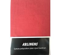 AR Latest Flat Bedsheet Plain Dyed Polycotton Smooth Fabric, Premium quality, Beautiful Colors (Double, Burgundy)