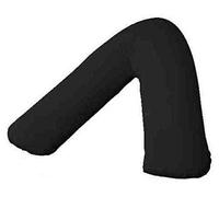 AR Luxury V Shaped Orthopedic/Nursing/Maternity Support Pillow with Complementary free Pillowcase in 18 Colors. (Black)