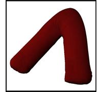 AR Luxury V Shaped Orthopedic/Nursing/Maternity Support Pillow with Complementary free Pillowcase in 18 Colors. (Burgundy)