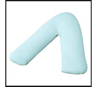 AR Luxury V Shaped Orthopedic/Nursing/Maternity Support Pillow with Complementary free Pillowcase in 18 Colors. (Duck Egg)