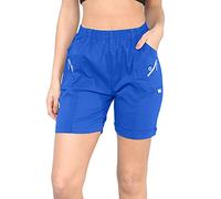 AR Paris Fashions® Ladies Cherry Berry Shorts - Women Plain 1/2 Length Stretch Fit Pull On Elasticated Waist Summer Hot Pants Short (Royal Blue, 20)