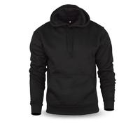 AR Paris Fashions® Mens Fleece Pullover Hoody Jacket Long Sleeve Hooded Sweatshirt, Plain Winter Wear Pull On Hoodie Top (Black, XX-Large)