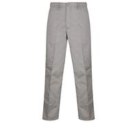 AR Paris Fashions® Mens Smart Rugby Trousers Full Elasticated Stretch Waist Band Casual Workwear Straight Leg Formal Office Work Bottom Pants (Grey, 40W-29L)