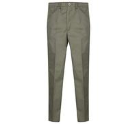 AR Paris Fashions® Mens Smart Rugby Trousers Full Elasticated Stretch Waist Band Casual Workwear Straight Leg Formal Office Work Bottom Pants (Khaki, 44W-31L)