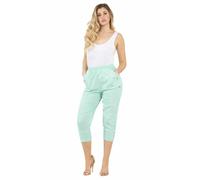 AR Paris Fashions® Women Cherry Berry Capri 3/4 Trousers, Ladies Elasticated Cotton Stretch Cropped Bottom Pants Plus Size 10-24