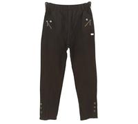 AR Paris Fashions® Women's Full Length Cherry Berry Fleece Lined Trousers - Ladies Italian Plain Casual Stretchy Elasticated Waist Winter Warm Pants (Brown, 16)