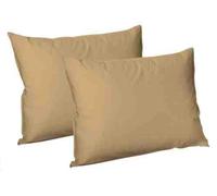 AR Plain Dyed PolyCotton Pair Pack of Housewife Pillow Cases Colour Biscuit/Beige
