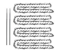 AR-PRO (4 Pack) 14-Inch Chainsaw Chain 3/8" LP Pitch, .050" Gauge, 52 Drive Links; Heavy Duty Carbon Steel Chains with 2 Sharpening Files Fit Most Major Chainsaw Brands; Professional & Home Use