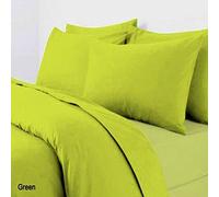 AR T-300 Egyptian Combed Cotton Sateen Quality Flat Sheet In (Double, Lime Green)