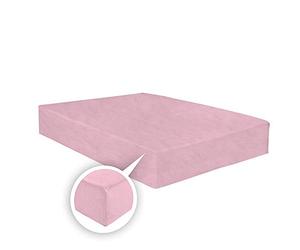 AR Textile 100% Brushed Cotton Thermal Flannelette Fitted Sheet 25CM/10 in, Warm Luxury Sheets in 7 colors (Pink, Double)