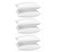 AR Textile 2x & 4x Hotel Quality Duck Feather and Down Pillows, Comfortable Extra Filling Hotel Quality Pair of Pillows - Washable- 100% Cotton Downproof Cover (Pack of 6)