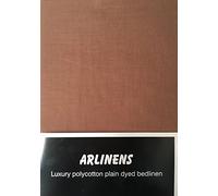 AR Textile Premium Quality Luxury Plain Dyed Poly Cotton Duvet/Quilt Cover in Single,Double,King, Super king Size, Non Iron, Easy Care Duvet Cover (Chocolate, King)
