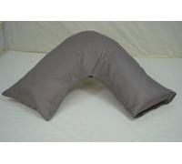AR V shaped pillowcase cover, 100% Poly-cotton Back & Neck Support Orthopaedic Pregnancy/Nursing V Pillowcase cover only (Silver)