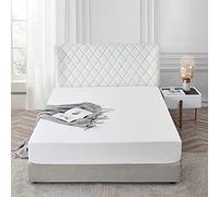 AR Ware Super King Fitted Sheet 100% Egyptian Cotton 300 TC, Breathable Deep Fitted Sheets, Hotel Quality 30 Cm (White)