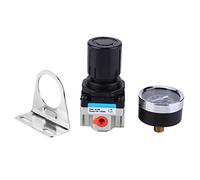 AR2000-02 G1/4" Air Filter Regulator with Pressure Gauge, Adjustable Pressure Reduce Valve, Overflow Type Air Treatment Valve for Pneumatic Tools and Instruments