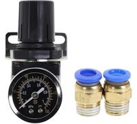 AR2000-02 Pneumatic Pressure Regulator G1/4'' with Pressure Gauge, Adjustable Flow Control Valve(AR2000-02 PC8-02)