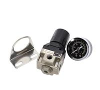 AR2000-02 Pneumatic Pressure Regulator G1/4'' with Pressure Gauge - Adjustable Regulating Valve for Compressors(AR2000-02)