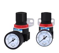 AR2000 1/4" G Thread 4MM 6MM 8MM 10MM 12MM Pneumatic Air Compressor Reduction Valve Connector Fittings Pressure Regulator(AR2000 w PC12mm,5 Pcs)