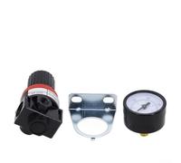 AR2000 Air Pressure Regulator with Gauge Adapter - Aluminum Alloy Body, G1/4 Thread, ±1% for Industrial Pneumatic Equipment, 3-Pack Includ