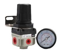 AR2000 G1/4 Air Pressure Regulator Adjustable Pneumatic Reducing Valve with Gauge for Compressor AR3000-03 AR4000-04(Blue)