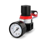AR2000 G1/4 Thread Air Pressure Regulator Pneumatic Reducing with Gauge- Air-Source Treatment-