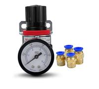 AR2000 G1/4'Pneumatic Micro Air Pressure Regulator Air Filter Processing Unit Valve with Fitting(Ar2000 8mm)