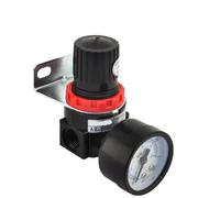 AR2000 Pneumatic Air Compressor Pressure Regulator Reduction Valve with 1/4'' Thread BSP and 4MM,6MM,8MM,10MM,2MM Fittings(AR2000 w PC4mm,1 Pcs)
