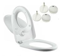 ARA CHOICE 3 in 1 Family Friendly Kids Toilet Seat Soft Close Potty Training Quick Release White with Built-in Child Seat for Kids and Adult Hinges