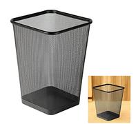 ARA CHOICE Colorful Mesh Bins Waste Rubbish Paper Wastebasket Trash Can Dustbin Metal Square Bin For Home Office easy to use Recycling Bin for Bedrooms Multi Colour with Attractive looks (Black)