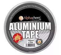 ARA CHOICE CROMAR - AlphaChem Aluminium Tape | 100mm x 33m | Highly Adhesive Aluminium Foil Tape - Insulation Tape | Fire & Water Resistant with Solvent Acrylic Adhesive