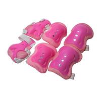 ARA CHOICE Girl Boy Kids Skate Cycling Bike Protective 6Pcs Set Wrist Knee Elbow Safety Pad Suitable for Roller Skates Bicycles Skateboards Inline Skating Boys and Girls (Pink)