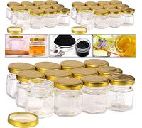 ARA CHOICE Glass Jars 45ml/1.52oz Capacity - Small Jars for Storage - Kitchen Storage Jar - Mason Jars with Airtight Metal Lid - Glass Storage Jar For Preserves, Pickles, Crafts, Jam - Set of 30pcs