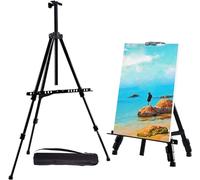 ARA CHOICE Professional Artist Painting Easel Display Stand Adjustable Tripod Drawing Board Painters Art Sketch Folding Alluminium Floor & Table with Bag Display Party