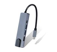 ARA INDIA 5-in-1 USB C Docking Station, 4K HDMI @30Hz, USB 3.0 Faster Data Transfer (5Gbps), 100W PD Charging, Gigabit Ethernet (10/100/1000Mbps) - Laptop Dock for MacBook, Windows, Laptop, Tablet.