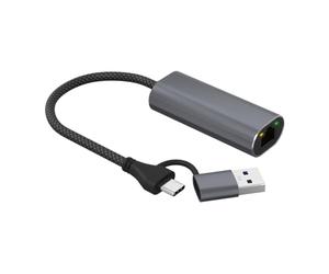 ARA INDIA USB C/USB A to Ethernet Adapter, speed 2.5Gbps Gigabit RJ45 Network for MacBook Pro/Air, iPad Pro, Dell, HP, Surface, Thunderbolt 3/4 - Plug & Play