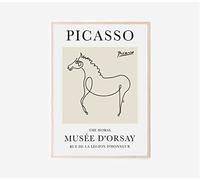Ara Step Famous Pablo Picasso Paintings Wall Art Poster Prints UNFRAMED (297 x 420 mm 11.7 x 16.5 inches, Pablo Picasso Horse Sketch Line Drawing Art Print Esquisse Le Cheval, Museum Exhibition