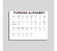 Ara Step Letters Languages Alphabets Educative Art Watercolor Educational Charts Poster Prints Unframed N4 (TURKISH ALPHABET, 297 x 420 mm / 11.7 x 16.5 inches)