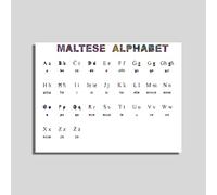 Ara Step Letters Languages Alphabets Educative Art Watercolor Educational Charts Poster Prints Unframed N3 (MALTESE ALPHABET, 297 x 420 mm / 11.7 x 16.5 inches)