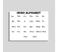 Ara Step Letters Languages Alphabets Educative Art White Educational Charts Poster Prints Unframed N4 (IRISH ALPHABET, 297 x 420 mm / 11.7 x 16.5 inches)