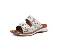 ARA Women Hawaii Ballet Flat, White, 7-7.5 UK