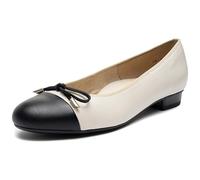 ARA Women's Bari Ballet Flats, Black Cream, 35 EU Schmal