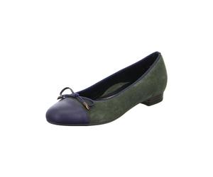 ARA Women's Bari Ballet Flats, Blue Forest, 41.5 EU Schmal
