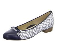 ARA Women's Bari Ballet Flats, Blue, White, Blue, 37.5 EU Schmal