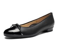 ARA Women's Bari Closed Ballet Flats, Black, 8 UK