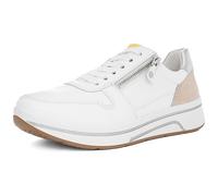 ARA Women's Sapporo Sneaker, White Limoncello Shell Silver, 3 UK